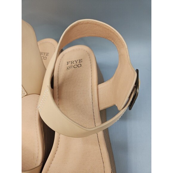 Frye And CO SZ 11 Lylah Wedge Sandal Tan - Picture 3 of 10